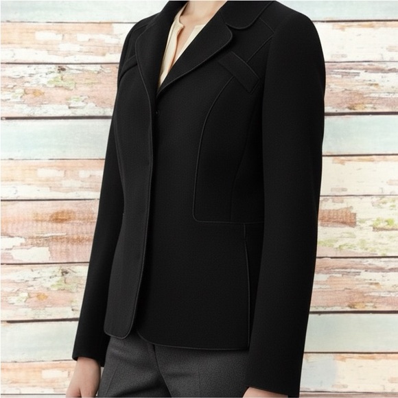 NEW Doncaster Black Felted Wool Jacket - Picture 1 of 7